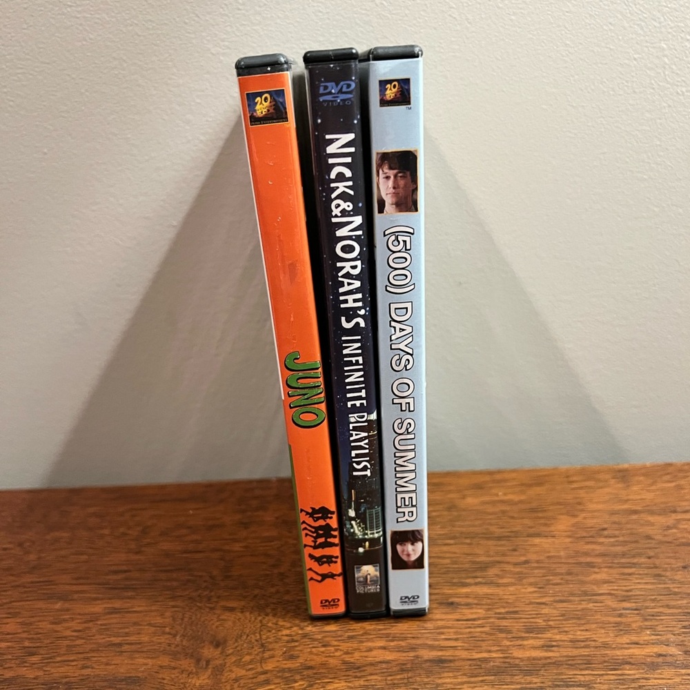Lot of 3 DVDs - Juno, Nick & Nora infinite playlist, 500 Days of Summer